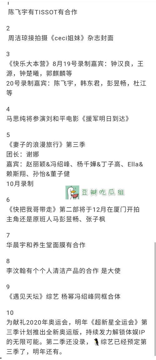 今日吃瓜总结,盘点娱乐圈最新热点事件